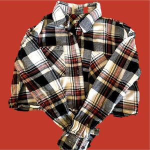 RSQ cropped flannel, size XS